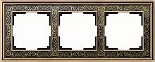 Рамка на 3 поста WERKEL PALACIO GRACIA WL77-Frame-03 68702 золотой с черным