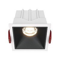 Встраиваемый светильник MAYTONI ALFA LED DL043-01-10W3K-SQ-WB 10W 3000K белый/черный