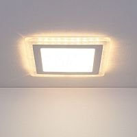Встраиваемый светильник ELEKTROSTANDARD DLS024 18W 4200K 12+6W LED белый