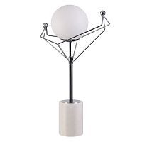 Настольная лампа LUMION KENNEDY 4467/1T 1*40W E14 хром/белый