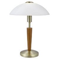 Настольная лампа EGLO SOLO 87256 1*60W E14 бронза с коричневым/белый
