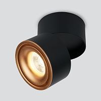 Накладной светильник ELEKTROSTANDARD KLIPS DLR031 15W 4200K LED черный матовый/золото