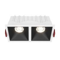 Встраиваемый светильник MAYTONI ALFA LED DL043-02-10W4K-SQ-WB 20W 4000K белый/черный