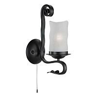Бра Arte Lamp A7915AP-1BK SCROLL 1*60W E27 черный/белый