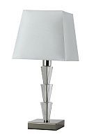 Настольная лампа CRYSTAL LUX MARSELA LG1 NICKEL 1*60W E14 никель/белый