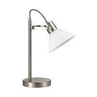 Настольная лампа LUMION EFFI 3707/1T 1*40W E14 никель/белый