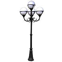 Уличный столб Arte Lamp A1497PA-4BK MONACO 4*75W E27 черный/белый