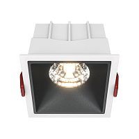 Встраиваемый светильник MAYTONI ALFA LED DL043-01-15W3K-SQ-WB 15W 3000K белый/черный