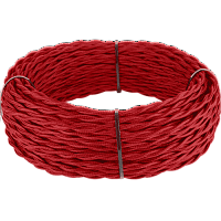 Ретро кабель витой 2х2,5 50м в бухте WERKEL 69155 красный