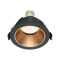 Встраиваемый светильник MAYTONI SHARE DL051-U-1BMG 1*10W GU10 черный/матовое золото