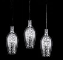 Светильник подвесной Crystal Lux TREVI SP3 3*60W E14 хром/прозрачный