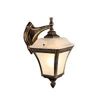 Уличный настенный светильник Arte Lamp A3161AL-1BN MEMPHIS 1*60W E27 черно-золотой/белый