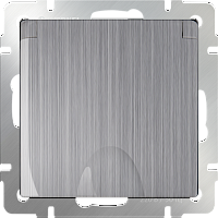 Розетка влагозащищенная с заземлением с защитной крышкой и шторками 16А WERKEL WL02-SKGSC-01-IP44 68206 глянцевый никель