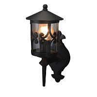 Уличный настенный светильник Arte Lamp A1451AL-1BK PERSIA 1*75W E27 черный/прозрачный