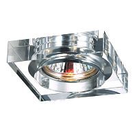 Встраиваемый светильник NOVOTECH GLASS 369482 1*50W GU5.3 хром/прозрачный