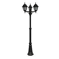 Уличный столб Arte Lamp A1017PA-3BK BREMEN 3*60W E27 черный/белый матовый