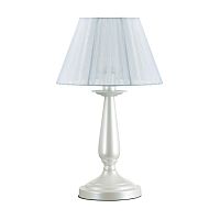 Настольная лампа LUMION HAYLEY 3712/1T 1*60W E14 перламутровый белый/белый