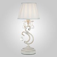 Настольная лампа EUROSVET IVIN 12075/1T 1*40W E14 белый с золотом/белый