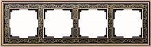Рамка на 4 поста WERKEL PALACIO GRACIA WL77-Frame-04 68705 золотой с черным