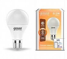 Лампа светодиодная диммируемая Gauss Smart Home E27 8,5W 2700K матовая 1050112