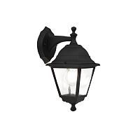 Уличный настенный светильник MAYTONI ABBEY ROAD O003WL-01B 1*60W E27 черный/прозрачный