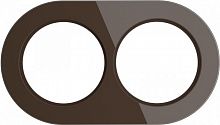 Рамка на 2 поста WERKEL FAVORIT RUNDA WL21-frame-02 70819 коричневый