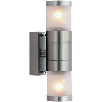Уличный настенный светильник Arte Lamp A3201AL-2SS RAPIDO 2*40W E27 серебро матовое/белый