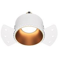 Встраиваемый светильник MAYTONI SHARE DL051-01-GU10-RD-WMG 1*20W GU10 матовое золото