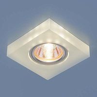 Встраиваемый светильник ELEKTROSTANDARD 6063 1*50W G5.3+3W 4200K LED хром/белый