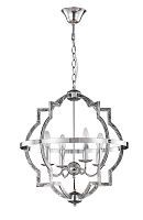 Светильник подвесной CRYSTAL LUX FELIPE SP4 4*60W E14 хром/черный с серебряной патиной