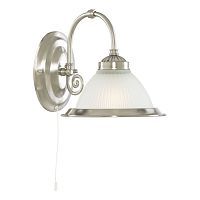 Бра Arte Lamp A9366AP-1SS AMERICAN DINER 1*60W E27 серебро матовое/белый