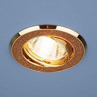 Встраиваемый поворотный светильник ELEKTROSTANDARD 611 1*50W G5.3 золотой блеск/золото