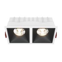 Встраиваемый светильник MAYTONI ALFA LED DL043-02-15W3K-SQ-WB 30W 3000K белый/черный
