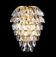 Светильник настенный Crystal Lux CHARME AP2+2 LED GOLD/TRANSPARENT 2*40W G9+2*2W LED золото/прозрачный