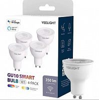 Лампа светодиодная диммируемая Yeelight GU10 4,8W RGB+CCT прозрачная (4 шт) YGYC0120004WTEU