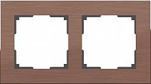 Рамка на 2 поста WERKEL ALUMINIUM WL11-Frame-02 62352 коричневый