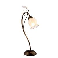 Настольная лампа Arte Lamp A7449LT-1BR GLAMORE 1*40W E14 коричневый/белый