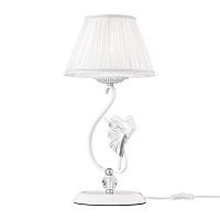 Настольная лампа MAYTONI ELINA ARM222-11-N 1*40W E14 белый с серебром/белый