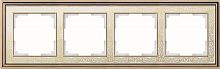 Рамка на 4 поста WERKEL PALACIO GRACIA WL77-Frame-04 68704 золотой с белым