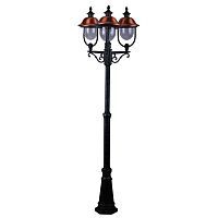 Уличный столб Arte Lamp A1486PA-3BK BARCELONA 3*75W E27 черный/прозрачный