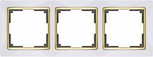Рамка на 3 поста WERKEL SNABB WL03-Frame-03-white-GD 62990 белый/золото
