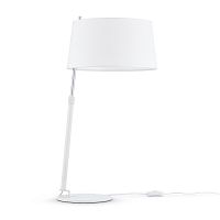 Настольная лампа MAYTONI BERGAMO MOD613TL-01W 1*60W E27 белый с хромом/бежевый