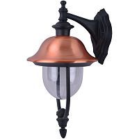 Уличный настенный светильник Arte Lamp A1482AL-1BK BARCELONA 1*75W E27 черный/прозрачный