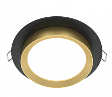 Встраиваемый светильник MAYTONI HOOP DL086-GX53-RD-BG 1*15W GX53 черный/золотой