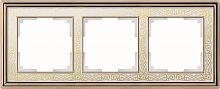 Рамка на 3 поста WERKEL PALACIO GRACIA WL77-Frame-03 68701 золотой с белым