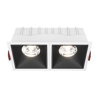 Встраиваемый светильник MAYTONI ALFA LED DL043-02-15W4K-SQ-WB 30W 4000K белый/черный