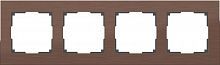 Рамка на 4 поста WERKEL ALUMINIUM WL11-Frame-04 62354 коричневый