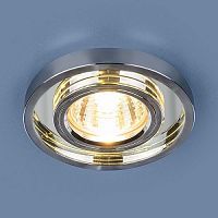 Встраиваемый светильник ELEKTROSTANDARD 7021 1*35W G5.3+3W 3300K LED зеркальный/серебряный