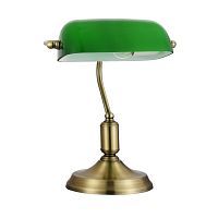 Настольная лампа MAYTONI KIWI Z153-TL-01-BS 1*40W E27 латунь/зеленый