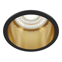 Встраиваемый светильник MAYTONI REIF DL049-01GB 1*50W GU10 черный/золотой
